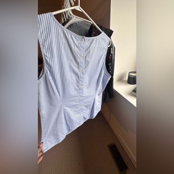 Tristan Blue and White Striped Tank Top - Picture 13 of 14